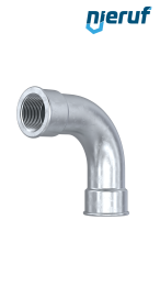 Raccordi in ghisa malleabile curva lunga No. 2, DN10 - 3/8" pollici zincato