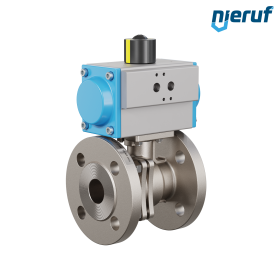 valvola a sfera flangiata DN32 PK05 azionamento rotativo pneumatico a doppio effetto