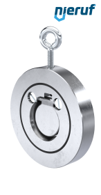 valvola di ritegno a clapet tipo wafer DN32 ZR02 acciaio inossidabile 1.4408 / A351 CF8M FKM (Viton)