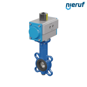 valvola a farfalla DN 40 AK01 FPM attuatore pneumatico a doppio effetto