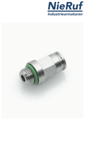 collegamento a vite dritto EF01 ottone FKM G1/4" D8mm collegamento a vite dritto EF01 ottone FKM G1/4" D8mm
