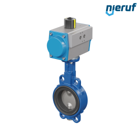 valvola a farfalla DN 80 AK01 NBR-70-nero DVGW gas attuatore pneumatico a doppio effetto