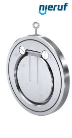 valvola di ritegno a clapet tipo wafer DN150 ZR02 acciaio inossidabile 1.4408 / A351 CF8M NBR