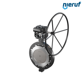 valvola a farfalla triplo eccentrico acciaio fuso AK14 DN 350 PN16 volantino