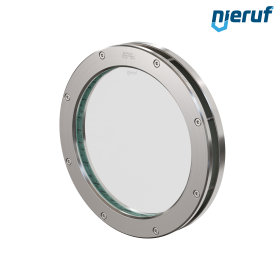 oblò di osservazione per serbatoi DN200 - 8" pollici BS04 acciaio inossidabile 1.4571 vetro borosilicato 0,0 bar
