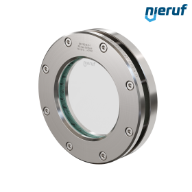 oblò di osservazione per serbatoi DN80 - 3" pollici BS04 acciaio inossidabile 1.4571 vetro borosilicato 0,0 bar