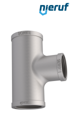 raccordo tee ridotto 1 1/2" x 3/4" pollici acciaio inossidabile 316 angolo di 90° filett. interna