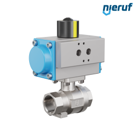 valvola a sfera pneumatica DN25 - 1" pollici azionamento rotativo a effetto semplice PK02