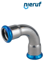 Raccordo a gomito a pressare 90° F x F DN65 - 76,1 mm acciaio inox