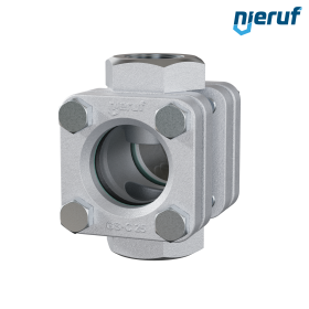 oblò di osservazione / specola visiva G 1 1/2" pollici acciaio fuso vetro borosilicato