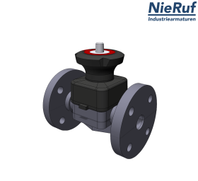 valvola a membrana in PVC-U DN20 flangia EPDM valvola a membrana in PVC-U DN20 flangia EPDM