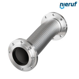 Tubo corrugato in acciaio inossidabile ES01 DN150 - 6" pollici con treccia singola e flangia girevole Lunghezza 500 mm