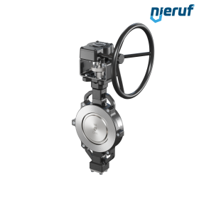 valvola a farfalla doppio eccentrico AK11 DN 150 PN10-40 ANSI150-300 volantino