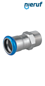 Raccordo a pressare maschio F DN25 - 28,0 mm filettatura esterna 1" pollice acciaio inox Raccordo a pressare maschio F DN25 - 28,0 mm filettatura esterna 1" pollice acciaio inox