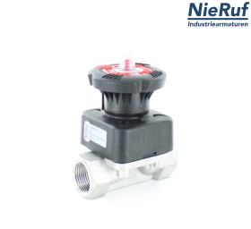 valvola a membrana in acciaio inossidabile 1 pollici membrana PTFE/EPDM ad un pezzo filettatura interna BSP valvola a membrana in acciaio inossidabile 1 pollici membrana PTFE/EPDM ad un pezzo filettatura interna BSP