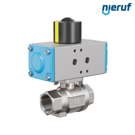 valvola a sfera pneumatica DN20 - 3/4" pollici azionamento rotativo a doppio effetto PK02