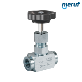 valvola a spillo 3/8" pollici NV01 acciaio (zincato blu)