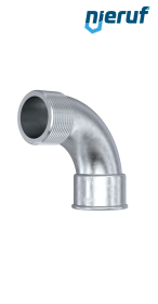 Raccordi in ghisa malleabile curva corta No. 1a, DN15 - 1/2" pollici zincato