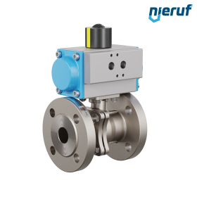 valvola a sfera flangiata DN25 PK05 azionamento rotativo pneumatico a doppio effetto