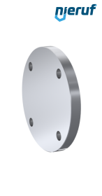flangia cieca DN50 PN10/16 EN1092-1 05 A C22.8 / P250GH lucido