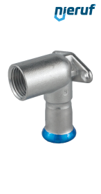 Raccordo a gomito femmina 90° a pressare F DN12 - 15,0 mm filettatura interna 1/2" pollice acciaio inox Raccordo a gomito femmina 90° a pressare F DN12 - 15,0 mm filettatura interna 1/2" pollice acciaio inox
