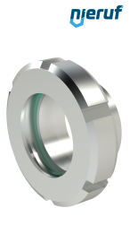 oblò di osservazione / specola visiva DN32 - 1 1/4" pollici secondo DIN 11851 acciaio inossidabile 1.4404 / AISI 316L