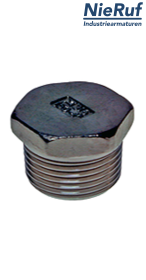 tappo 3/8" pollici NPT filettatura esterna in acciaio inossidabile 316L
