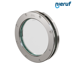 oblò di osservazione per serbatoi DN150 - 6" pollici BS04 acciaio inossidabile 1.4571 vetro borosilicato 0,0 bar