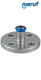 Raccordo flangiato F DN15 - 18,0 mm acciaio inox Raccordo flangiato F DN15 - 18,0 mm acciaio inox