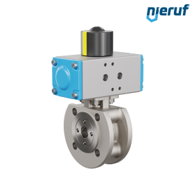 valvola a sfera flangiata dal design compatto DN15 PK07 azionamento rotativo pneumatico a doppio effetto