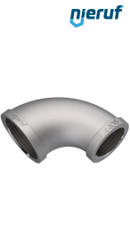 raccordo ad angolo ridotto 1/2" x 3/8" pollici acciaio inossidabile 316 angolo di 90°
