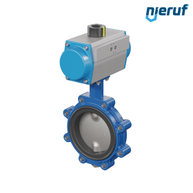 valvola a farfalla DN 150 AK02 EPDM DVGW acqua potabile, WRAS, ACS, W270 attuatore pneumatico a doppio effetto