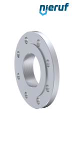 flangia filettata DN100 PN16 EN1092-1 13 B1 C22.8 / P250GH lucido