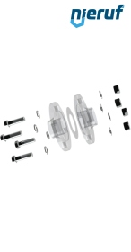 set di assemblaggio flangia / flangia DN20 - 3/4" pollici per flangia PN10/16/25/40 acciaio inossidabile