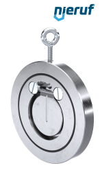 valvola di ritegno a clapet tipo wafer DN50 ZR02 acciaio inossidabile 1.4408 / A351 CF8M FKM (Viton) valvola di ritegno a clapet tipo wafer DN50 ZR02 acciaio inossidabile 1.4408 / A351 CF8M FKM (Viton)