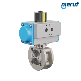 valvola a sfera flangiata dal design compatto DN15 PK07 azionamento rotativo pneumatico a semplice effetto