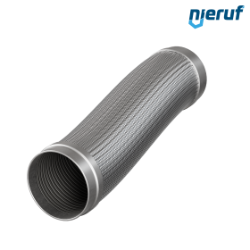 Tubo corrugato in acciaio inossidabile ES01 DN150 - 168.3 mm con treccia singola e estremità a saldare Lunghezza 500 mm