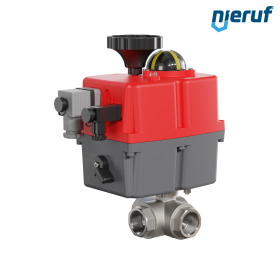 valvola a sfera a 3 vie con attuatore elettrico 24-240V DN20 - 3/4" pollici acciaio inossidabile a passaggio ridotto con incavo a forma di L valvola a sfera a 3 vie con attuatore elettrico 24-240V DN20 - 3/4" pollici acciaio inossidabile a passaggio ridotto con incavo a forma di L