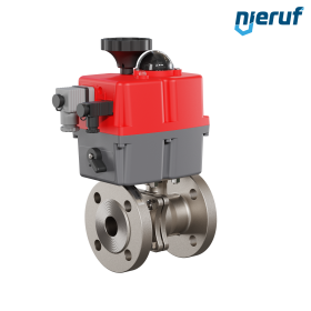 valvola a sfera flangiata elettrica DN25 - 1" pollici EK05 acciaio inossidabile 24V