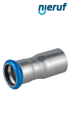Raccordo di riduzione a pressare M DN32 x DN15 acciaio inox