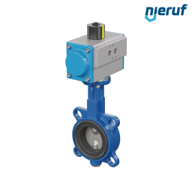 valvola a farfalla DN 65 AK01 EPDM DVGW acqua potabile, WRAS, ACS, W270 attuatore pneumatico a doppio effetto