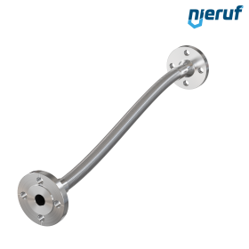 Tubo corrugato in acciaio inossidabile ES01 DN20 - 3/4" pollici con treccia doppia e flangia fissa Lunghezza 500 mm
