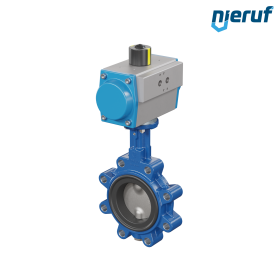 valvola a farfalla DN 80 AK02 NBR-70-nero DVGW gas attuatore pneumatico a doppio effetto