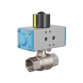 valvola a sfera automatica con manicotto DN20 - 3/4" pollici azionamento rotativo pneumatico a doppio effetto PK01