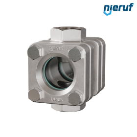 spia visiva / indicatore di flusso G 1" pollici acciaio inossidabile vetro borosilicato