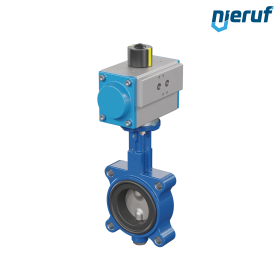 valvola a farfalla DN 65 AK02 EPDM DVGW acqua potabile, WRAS, ACS, W270 attuatore pneumatico a doppio effetto valvola a farfalla DN 65 AK02 EPDM DVGW acqua potabile, WRAS, ACS, W270 attuatore pneumatico a doppio effetto