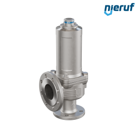 valvola di sicurezza flangiata DN50/DN80 SF04, acciaio inox 1.4408 metallo, senza dispositivo di sollevamento